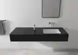 Vernis Shape Mitigeur de lavabo encastré mural, bec 207 mm, bonde à écoulement libre