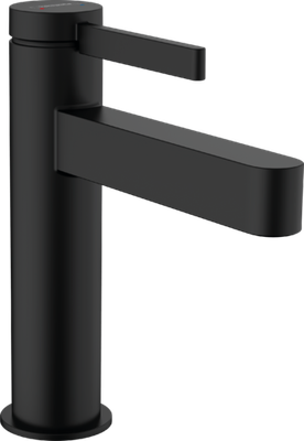 Mitigeur lavabo Hansgrohe Finoris 110 avec tirette et vidage en noir mat