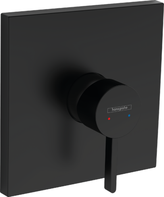 Set de finition pour mitigeur de douche encastré Hansgrohe Finoris en noir mat