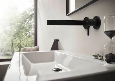 Mitigeur de lavabo encastré Hansgrohe Finoris 225 mm en noir mat