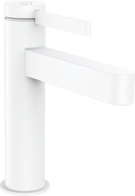 Mitigeur de lavabo Hansgrohe Finoris 110 CoolStart avec bonde push-open en blanc mat