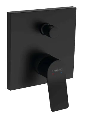 Set de finition pour mitigeur bain / douche encastré Hansgrohe Vivenis en noir mat