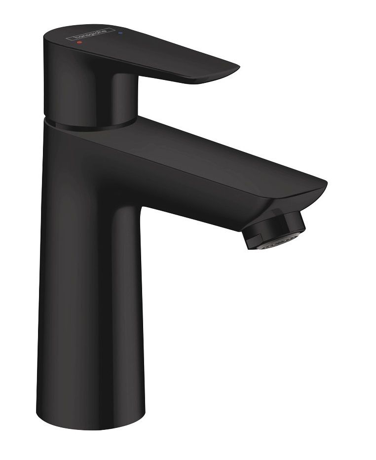 Mitigeur de lavabo Hansgrohe Talis E 110 avec tirette et vidage en noir mat