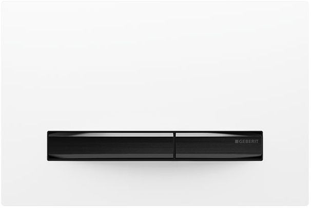 Geberit Sigma50 Actuation Plate / White - Chrome Black