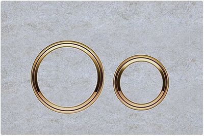 Geberit Sigma50 Round Flush Plate / Concrete Look - Brass Geberit Sigma50 Round Flush Plate / Concrete Look - Brass