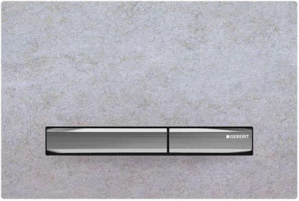 Geberit Sigma50 Actuation Plate / Concrete Look - Chrome
