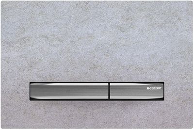 Geberit Sigma50 Actuation Plate / Concrete Look - Chrome