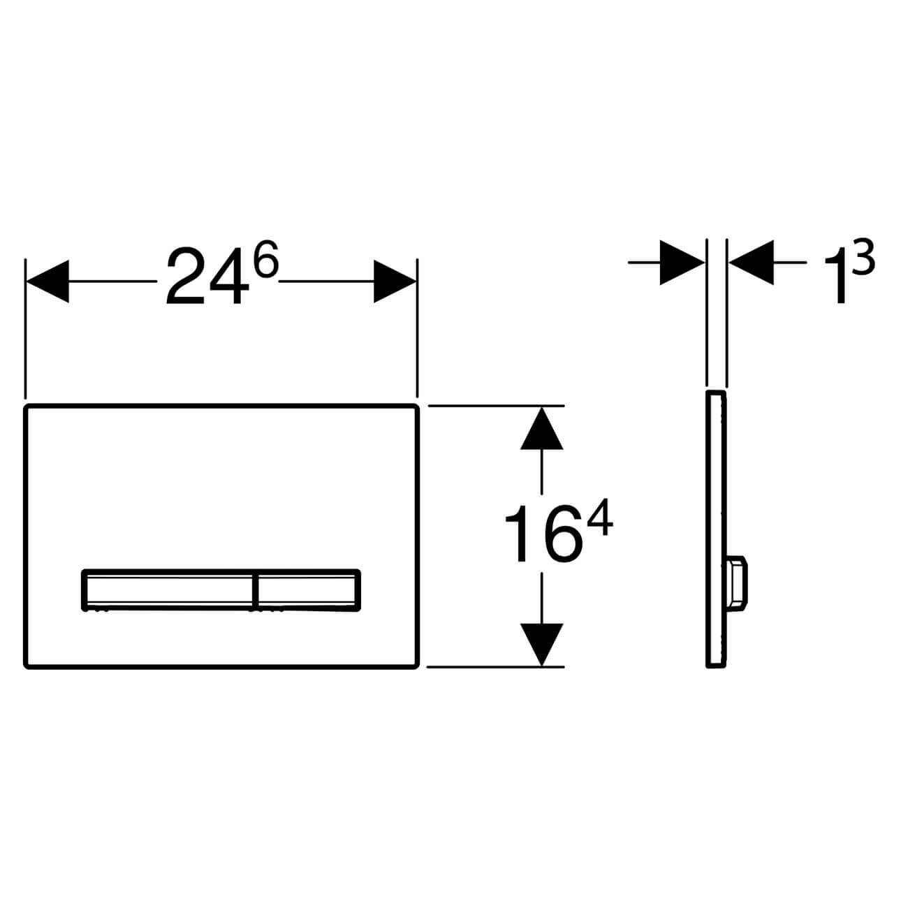Geberit Sigma50 Actuation Plate / American Walnut - Black Chrome
