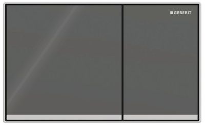 Geberit Sigma60 Flush Plate, Wall-Flush / Velvet Grey Glass