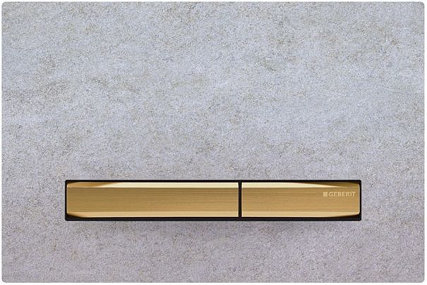 Geberit Sigma50 Flush Plate / Concrete Look - Brass