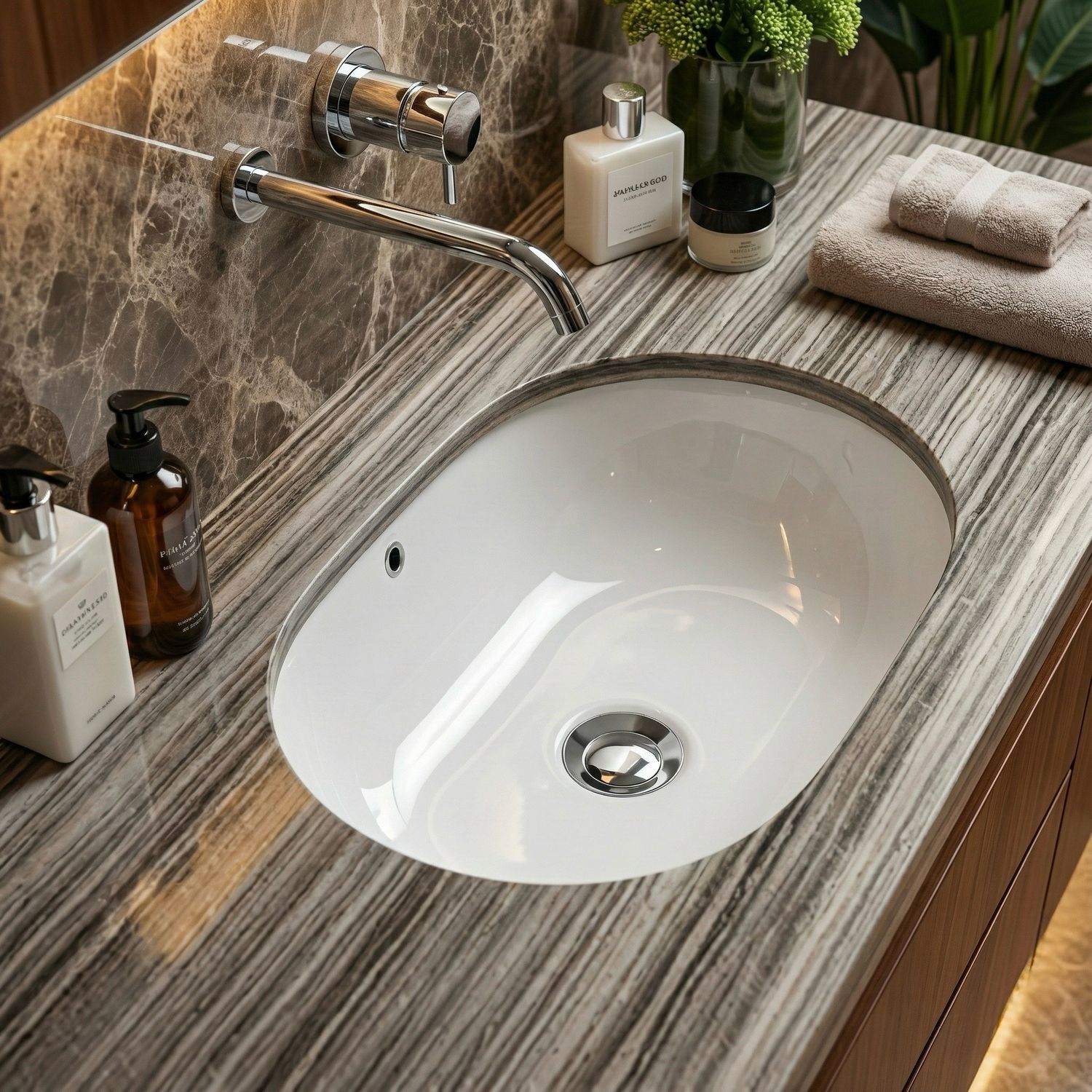 Geberit VariForm Undermount Sink Oblong 62.5 x 49 cm with Overflow