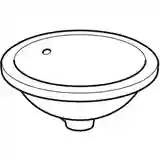 Vasque à encastrer par le dessous Geberit VariForm circulaire diamètre 40 cm avec trop-plein
