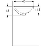 Vasque à encastrer Geberit VariForm ronde 40 cm avec trop-plein