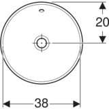 Vasque à encastrer Geberit VariForm ronde 40 cm avec trop-plein