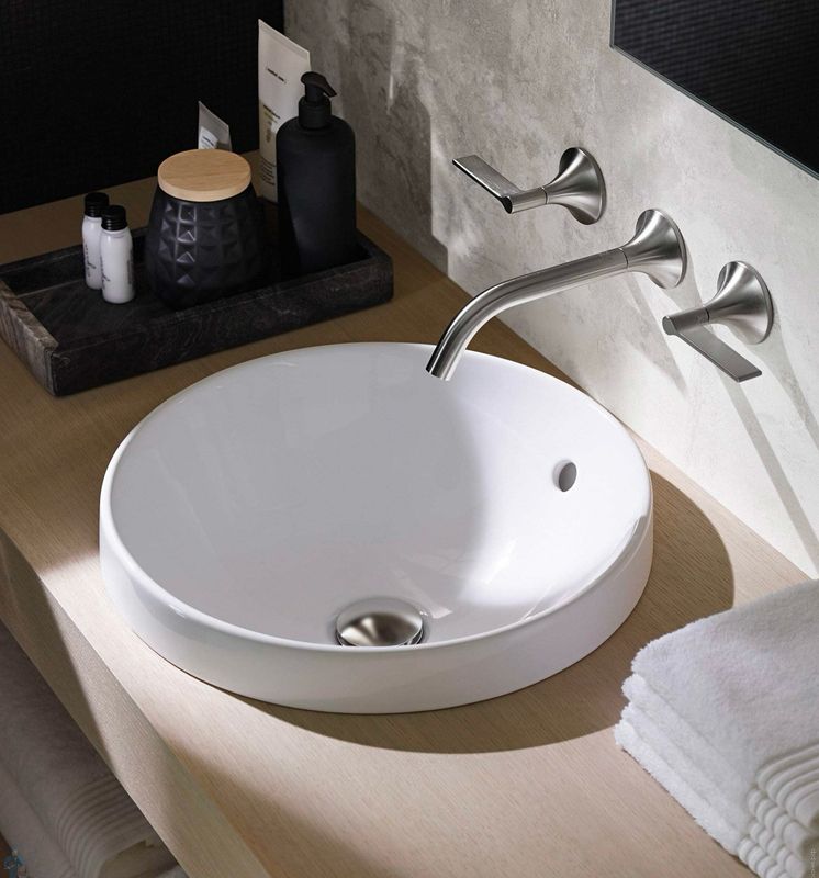 Vasque à encastrer Geberit VariForm ronde 40 cm avec trop-plein