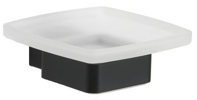 Matte Black Wall-Mounted Soap Holder Lounge Matte Black Wall-Mounted Soap Holder Lounge