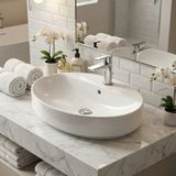 Vasque bol Geberit VariForm ovale 60 x 45 cm avec plage de robinetterie