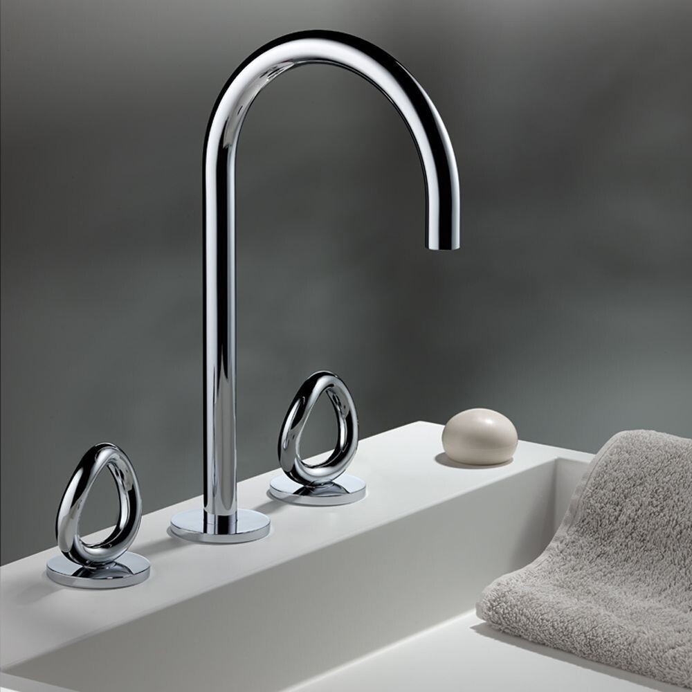 Mélangeur de lavabo 3 trous THG avec vidage - Collection "O"