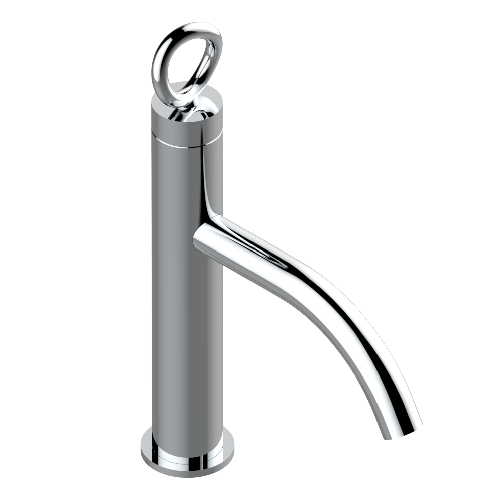Mitigeur de lavabo monotrou THG 80, avec joystick, livré avec vidage - Collection "O"