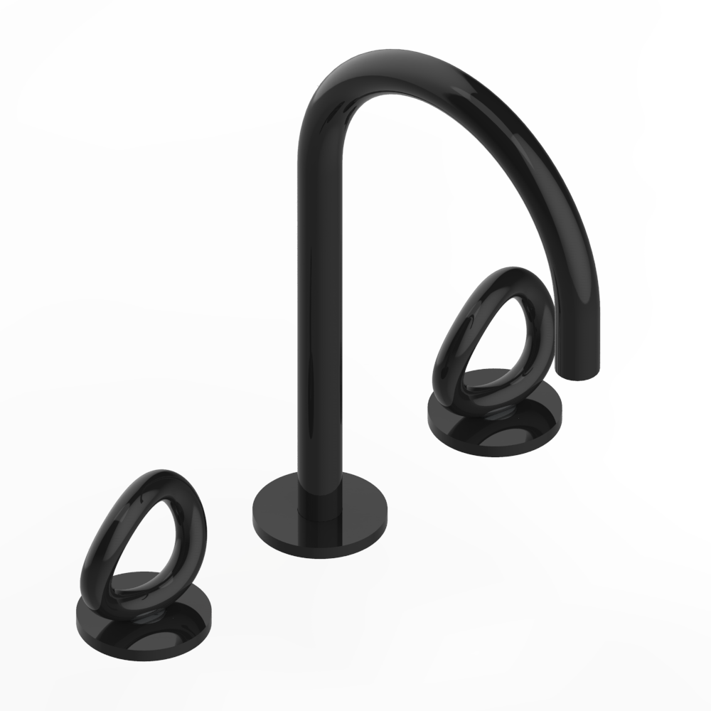 Mélangeur de lavabo 3 trous THG avec vidage pour serrage marbre - Collection "O" — vue 3