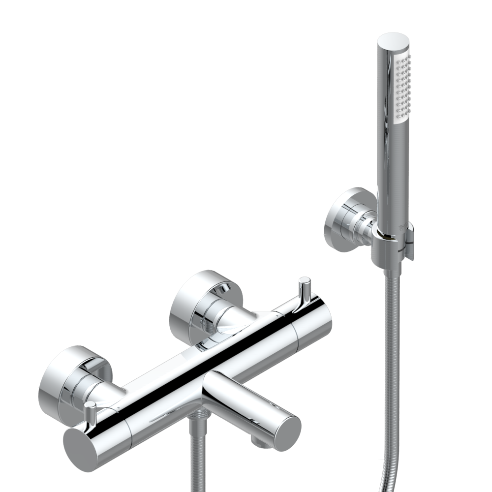 Mitigeur thermostatique de bain / douche THG mural - Collection "O"