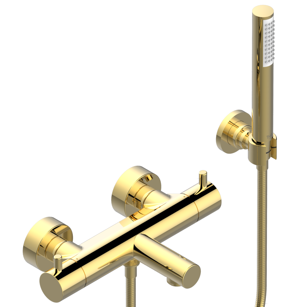 Mitigeur thermostatique de bain / douche THG mural - Collection "O" — vue 5