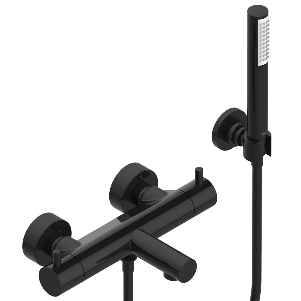 Mitigeur thermostatique de bain / douche THG mural - Collection "O" — vue 4
