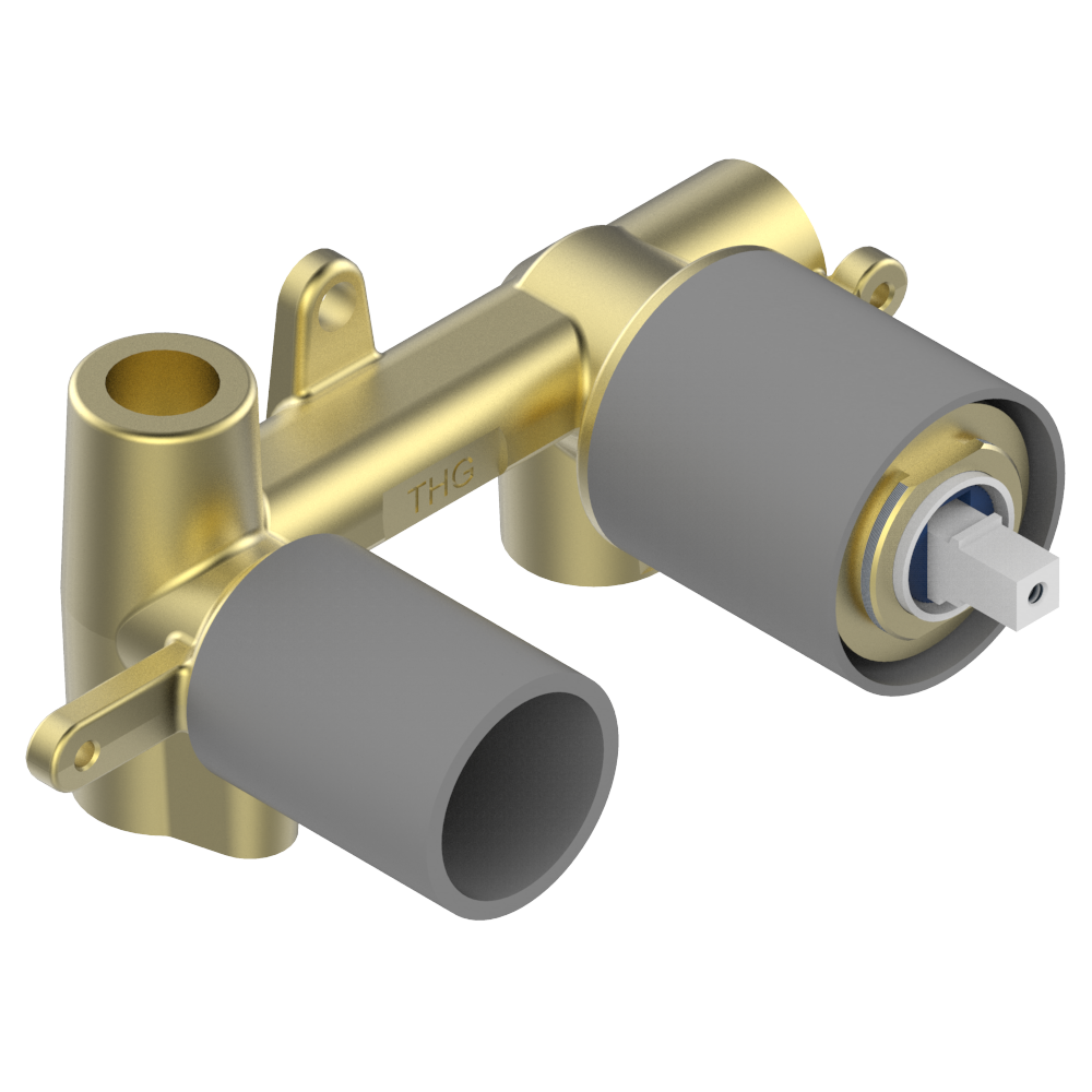 Corps d'encastrement THG pour mitigeur de lavabo 2 trous encastré — vue 1