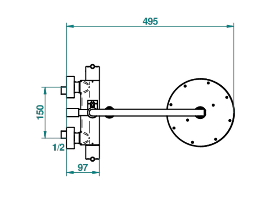 Colonne de douche thermostatique THG - Collection "Anoa" — vue 3