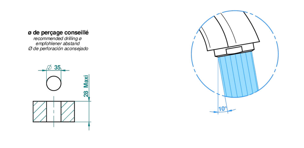 Mélangeur de lavabo monotrou THG avec vidage - Collection "Pétale de Cristal Clair" — vue 5