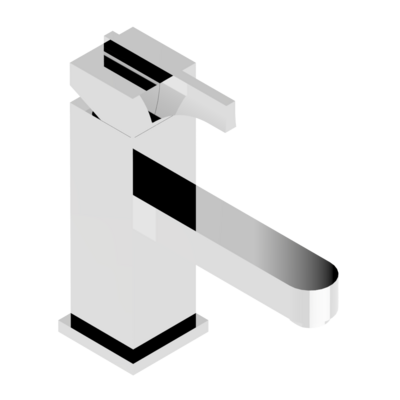 Mitigeur de lavabo monotrou THG 80, livré avec vidage - Collection "Pure"