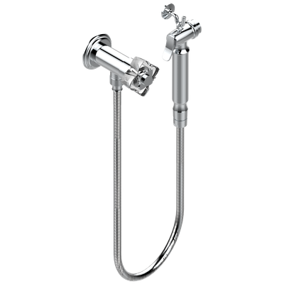 Ensemble hygiénique de WC THG avec robinet d'arrêt - Collection "Pétale de Cristal Clair"