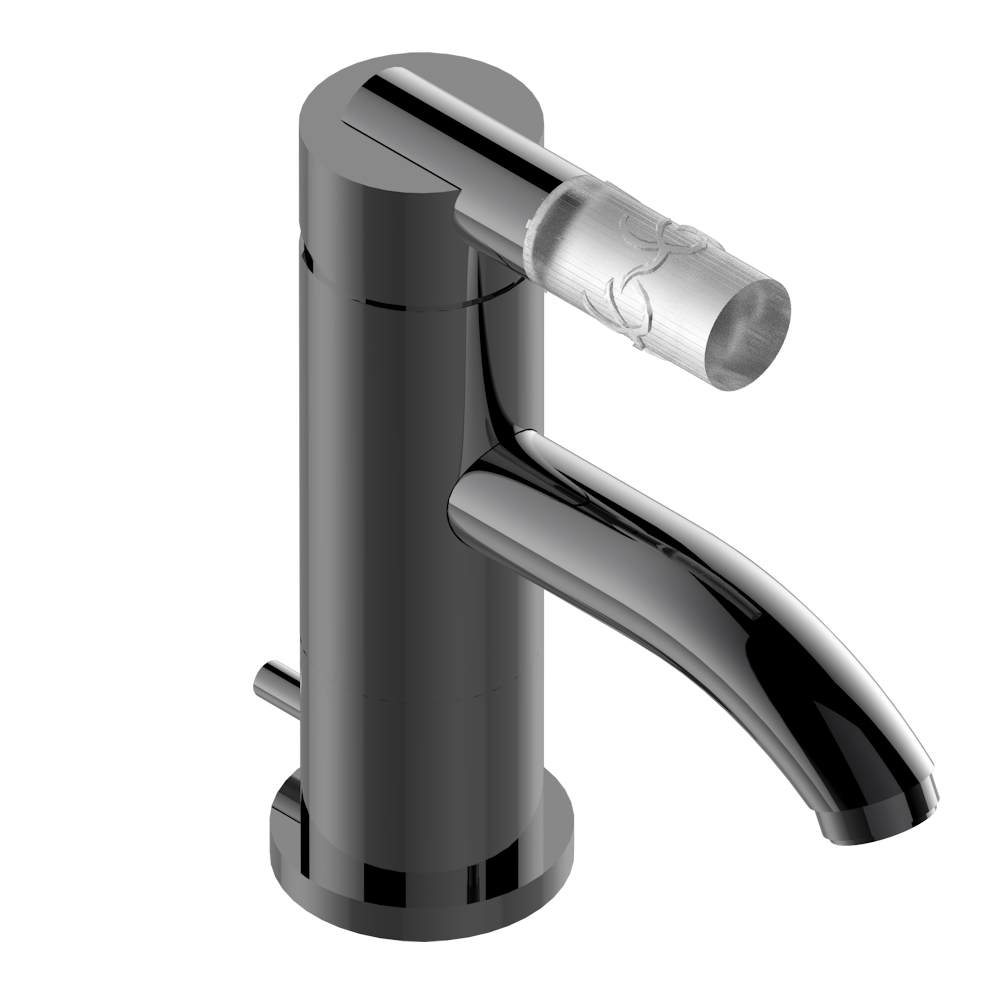 Mitigeur de lavabo monotrou THG 80 avec vidage - Collection "Bambou Cristal Clair" — vue 3