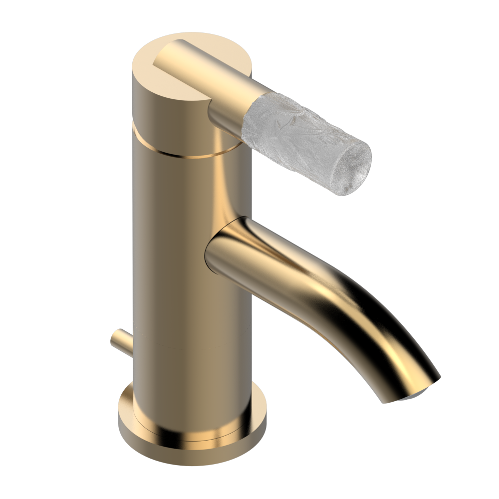 Mitigeur de lavabo monotrou THG 80 avec vidage - Collection "Bambou Cristal Clair" — vue 5