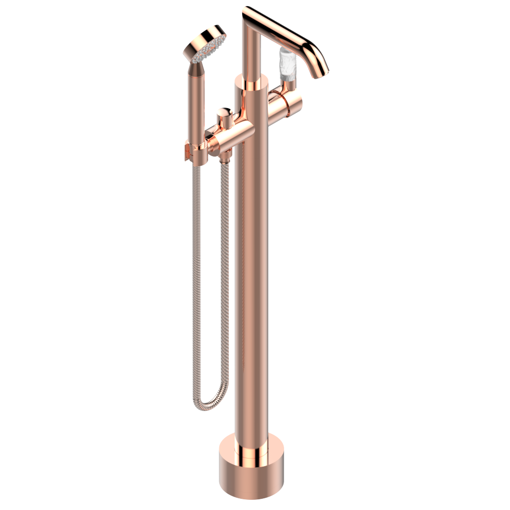 Mitigeur de bain / douche sur pied THG - Collection "Bambou Cristal Clair" — vue 4