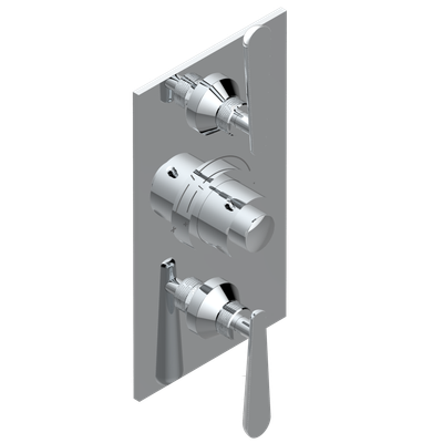 Set de finition THG pour douche thermostatique à encastrer avec deux robinets d'arrêt - Collection "Dean"