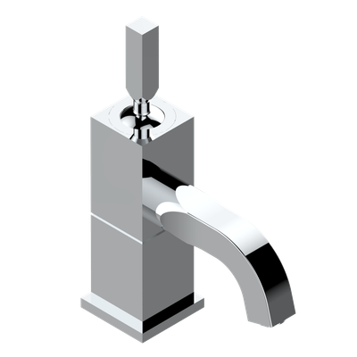 Mitigeur de lavabo monotrou THG 50 modèle bas, avec joystick, livré avec vidage - Collection "Beluga à manettes"