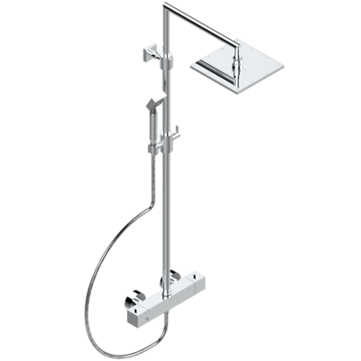 Colonne de douche thermostatique THG - Collection "Beluga à manettes"
