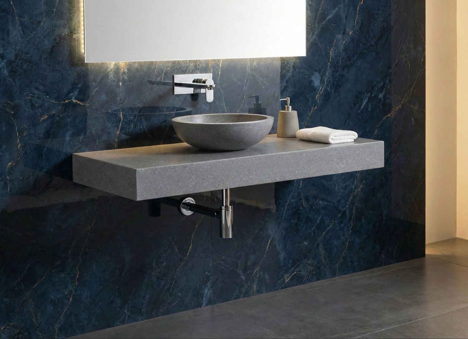 Plan Stone 120 cm granité gris
