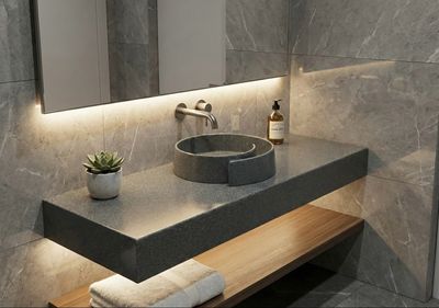 Plan Stone 120 cm granité gris