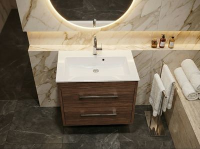 Oceana 56 cm Bathroom Vanity with Two Drawers (Without Basin)