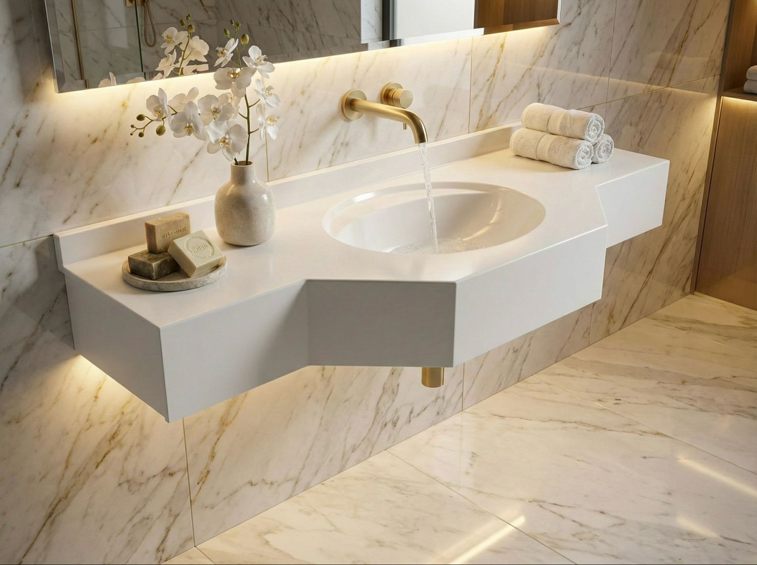 Vanity top Diva 160 cm — Product view 3