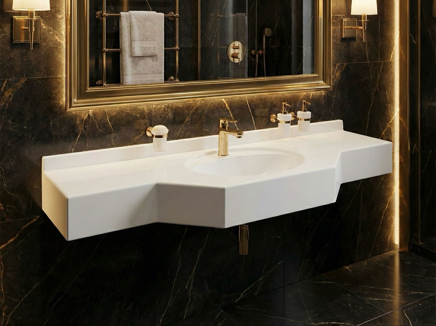 Vanity top Diva 160 cm — Product view 2