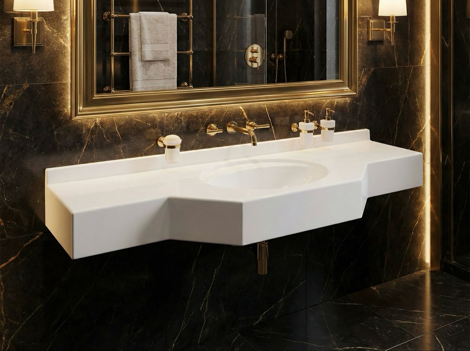 Diva 160 cm Washbasin Countertop