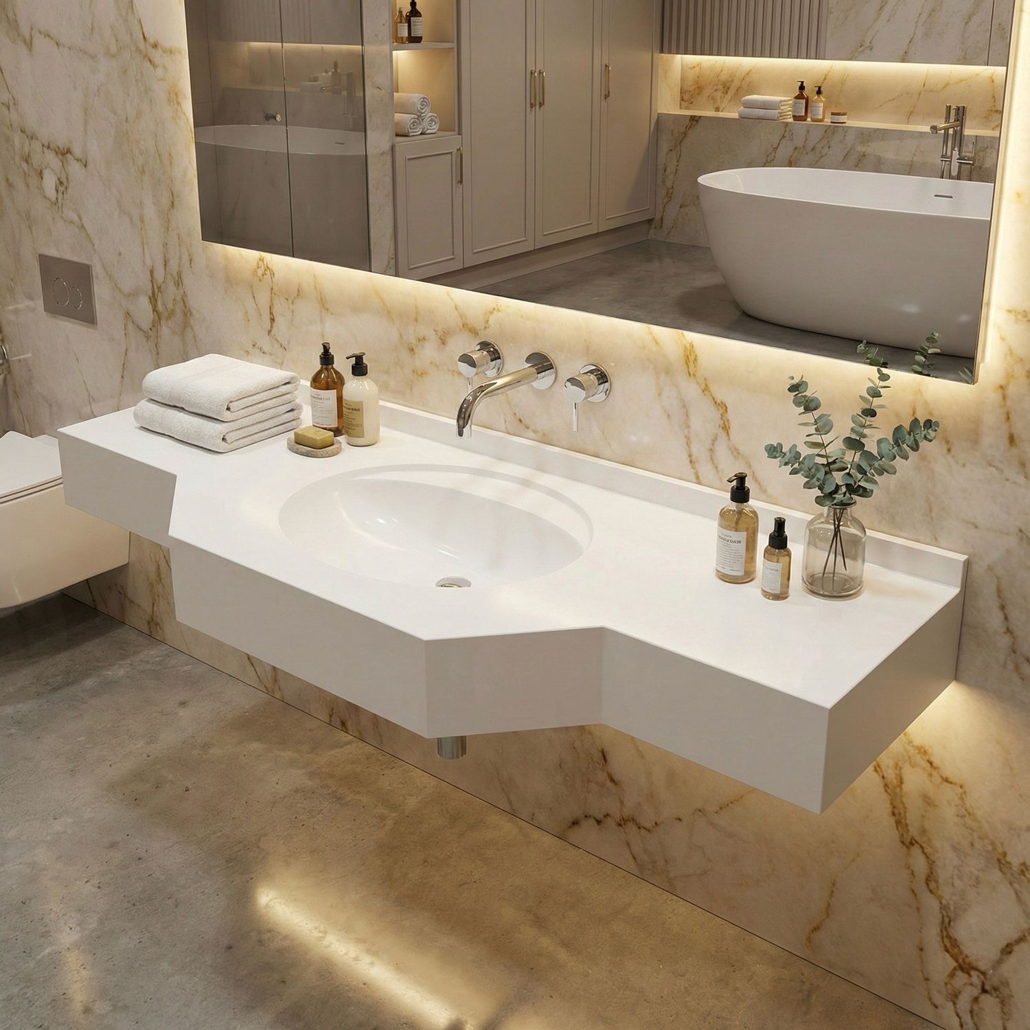 Vanity top Diva 160 cm — Product view 6
