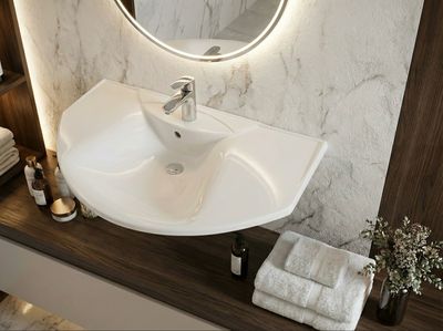 Meditec 95 cm washbasin countertop