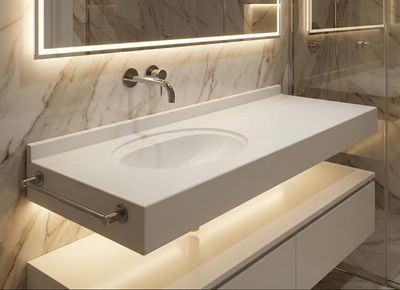 Atoll 120 cm Offset Washbasin