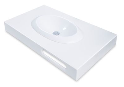Plan AquaStone 90 cm blanc