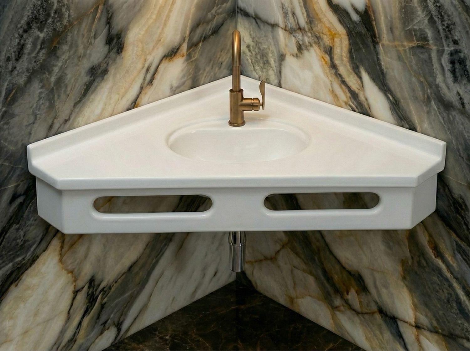 Vanity top corner Bermudes 85 cm — Product view 9