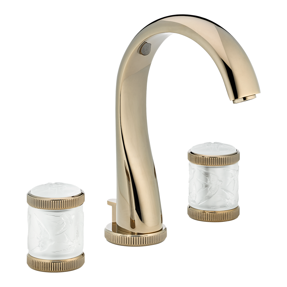 Mélangeur de lavabo 3 trous THG avec vidage - Collection "Hirondelles" — vue 5